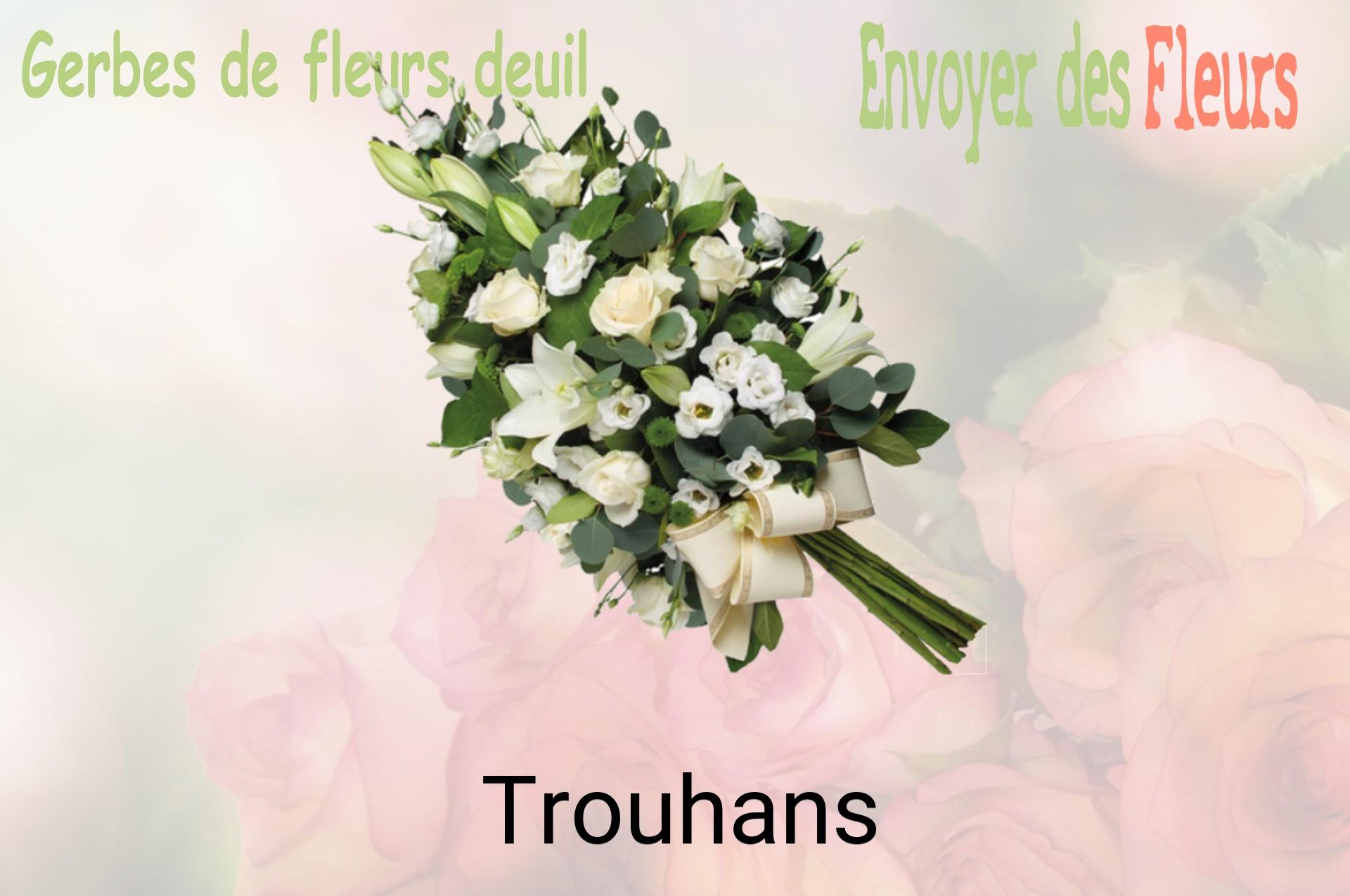 Gerbe de fleurs de deuil livrée à Trouhans